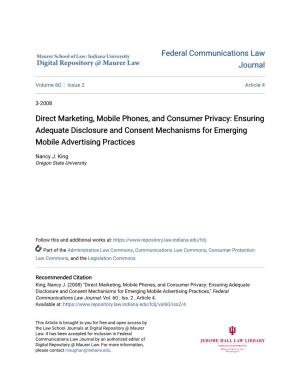 Ensuring Adequate Disclosure and Consent Mechanisms for Emerging Mobile Advertising Practices