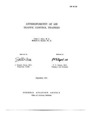 Anthropometry of Air Traffic Control Trainees