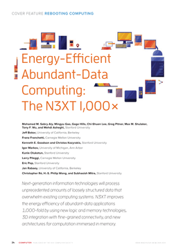 Energy-Efficient Abundant-Data Computing: the N3XT 1,000X