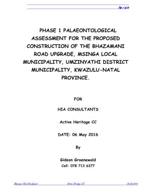 Umlando Undertook Its Monthly Archaeological Survey In