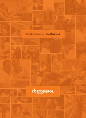 Ritchie Bros. Auctioneers Annual Report 2006