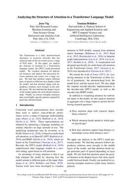 Analyzing the Structure of Attention in a Transformer Language Model