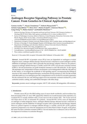 Androgen Receptor Signaling Pathway in Prostate Cancer: from Genetics to Clinical Applications