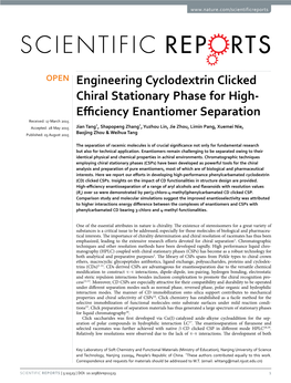 Engineering Cyclodextrin Clicked Chiral Stationary Phase for High
