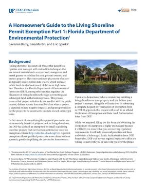 A Homeowner's Guide to the Living Shoreline Permit Exemption Part 1