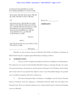 Case 1:19-Cv-03826 Document 1 Filed 04/29/19 Page 1 of 13