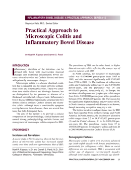Practical Approach to Microscopic Colitis and Inflammatory Bowel Disease