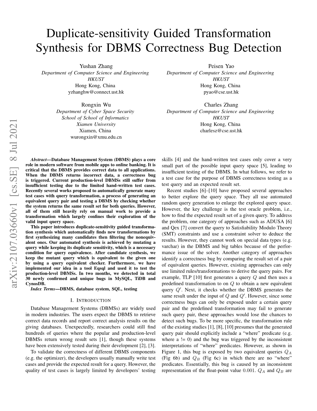 Duplicate-Sensitivity Guided Transformation Synthesis for DBMS Correctness Bug Detection