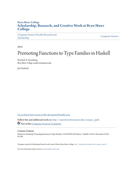 Promoting Functions to Type Families in Haskell Richard A