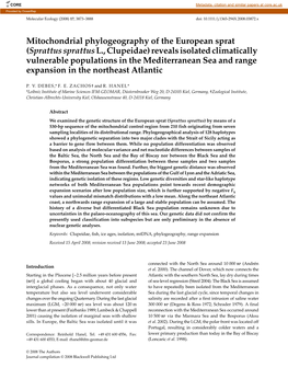 Mitochondrial Phylogeography of the European Sprat