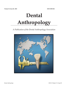 A Publication of the Dental Anthropology Association