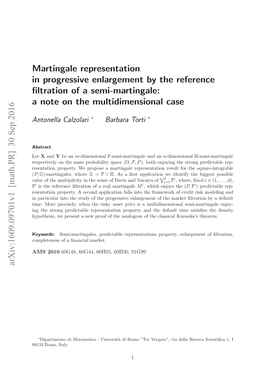 Martingale Representation in Progressive Enlargement by The