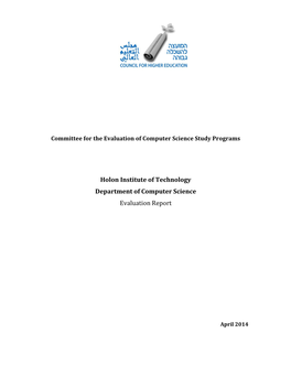 Holon Institute of Technology Department of Computer Science Evaluation Report