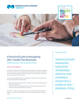 A Practical Guide to Navigating 2021 Health Plan Renewals