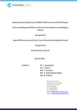 Public Comment Draft Report Kochi And