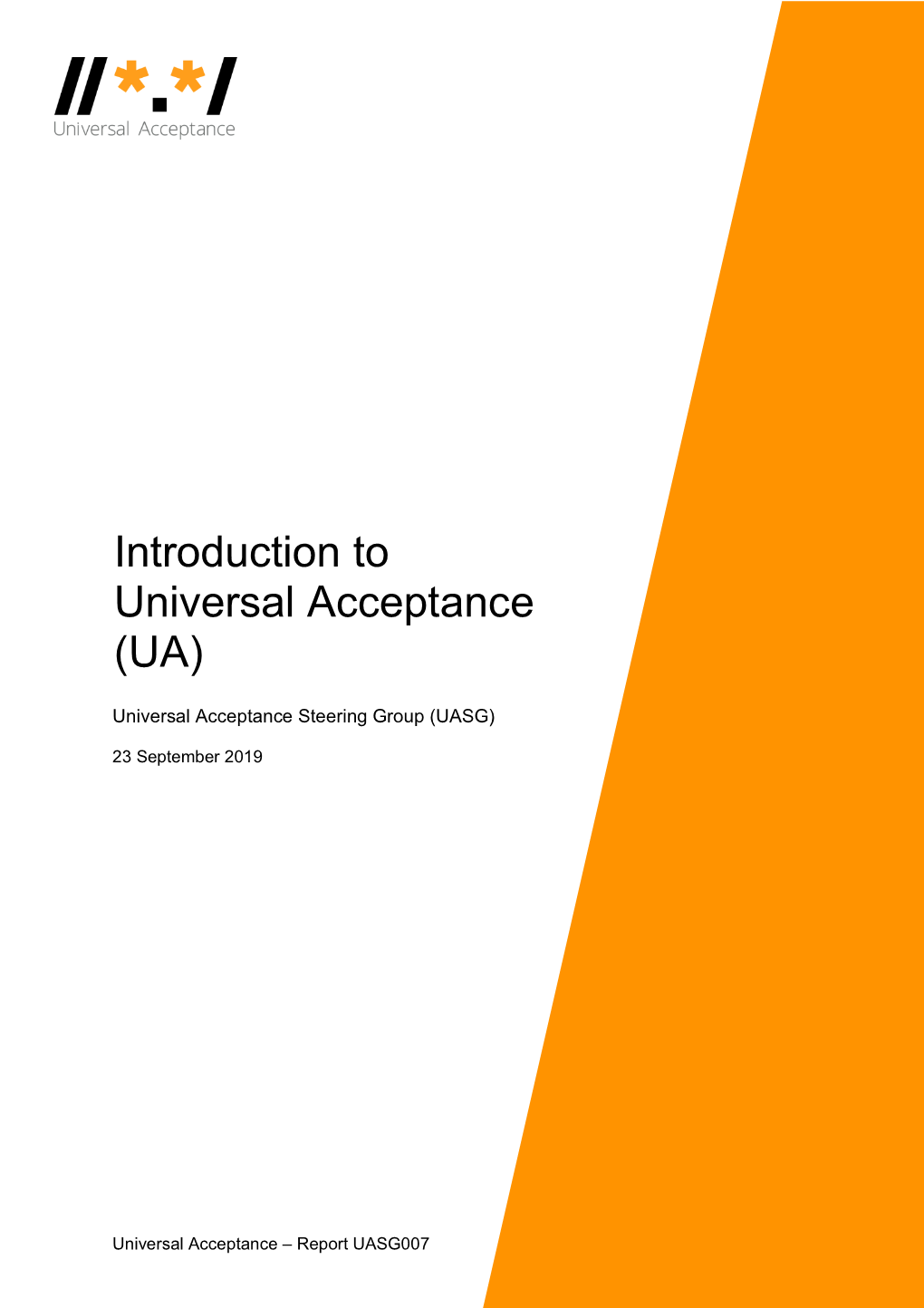Introduction to Universal Acceptance (UA)