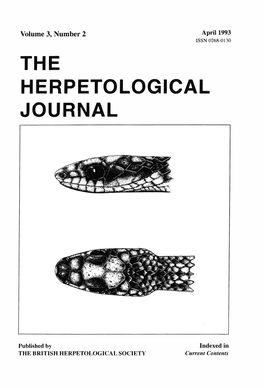 The Herpetological Journal