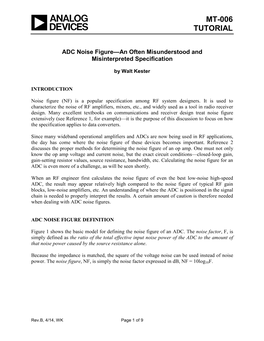 MT-006: ADC Noise Figure