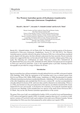 Nuytsia the Journal of the Western Australian Herbarium