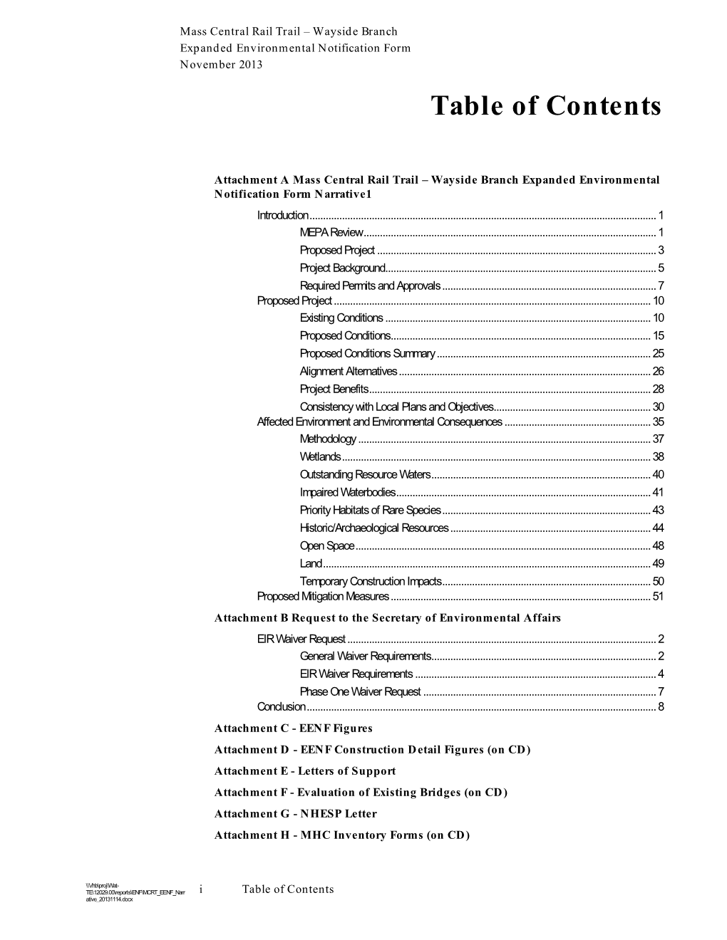 Table of Contents