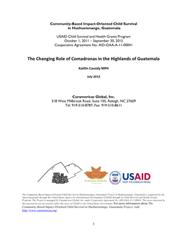 The Changing Role of Comadronas in the Highlands of Guatemala