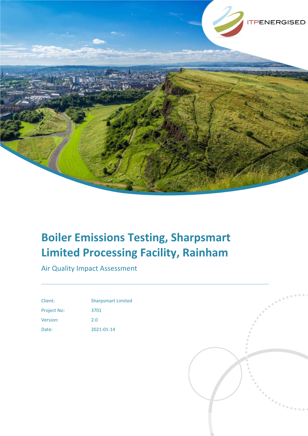 Boiler Emissions Testing, Sharpsmart Limited Processing Facility, Rainham Air Quality Impact Assessment