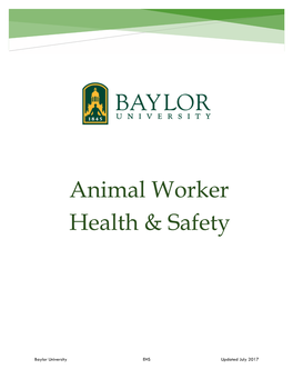 Animal Worker Health & Safety