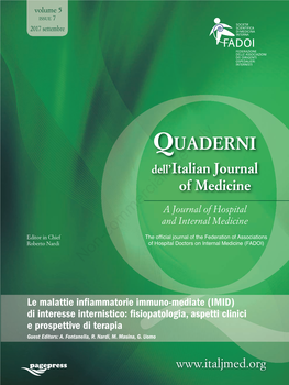 QUADERNI Dell’Italian Journal NE 2017 – VOLU M of Medicine