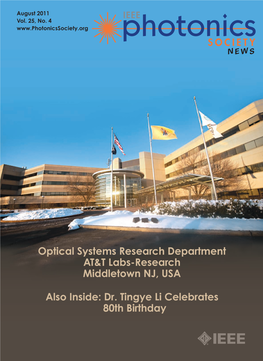 Dr. Tingye Li Celebrates 80Th Birthday Optical Systems Research