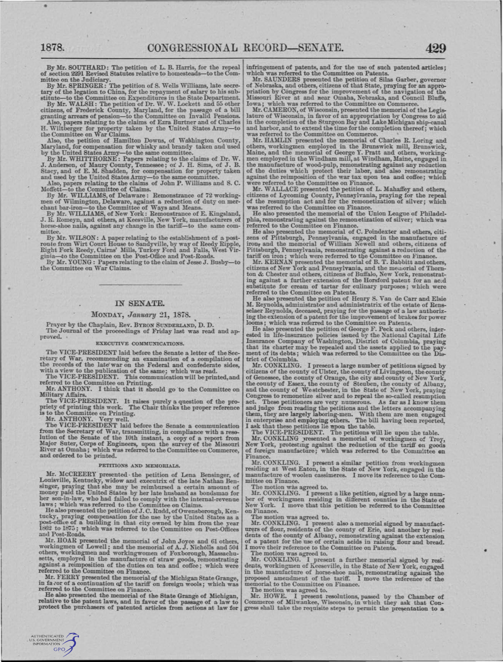 Congressional Record-Senate. 429