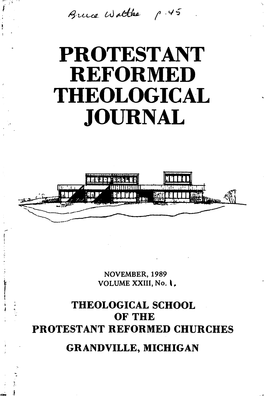 Protestant Reformed Theological Journal