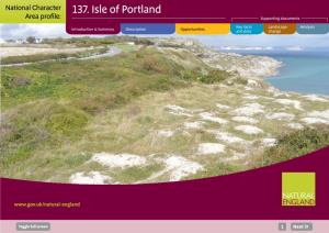137. Isle of Portland Area Profile: Supporting Documents