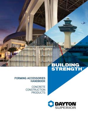 Forming Accessories Handbook Concrete Construction Products