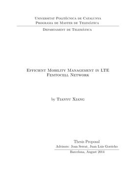 Efficient Mobility Management in LTE Femtocell Network