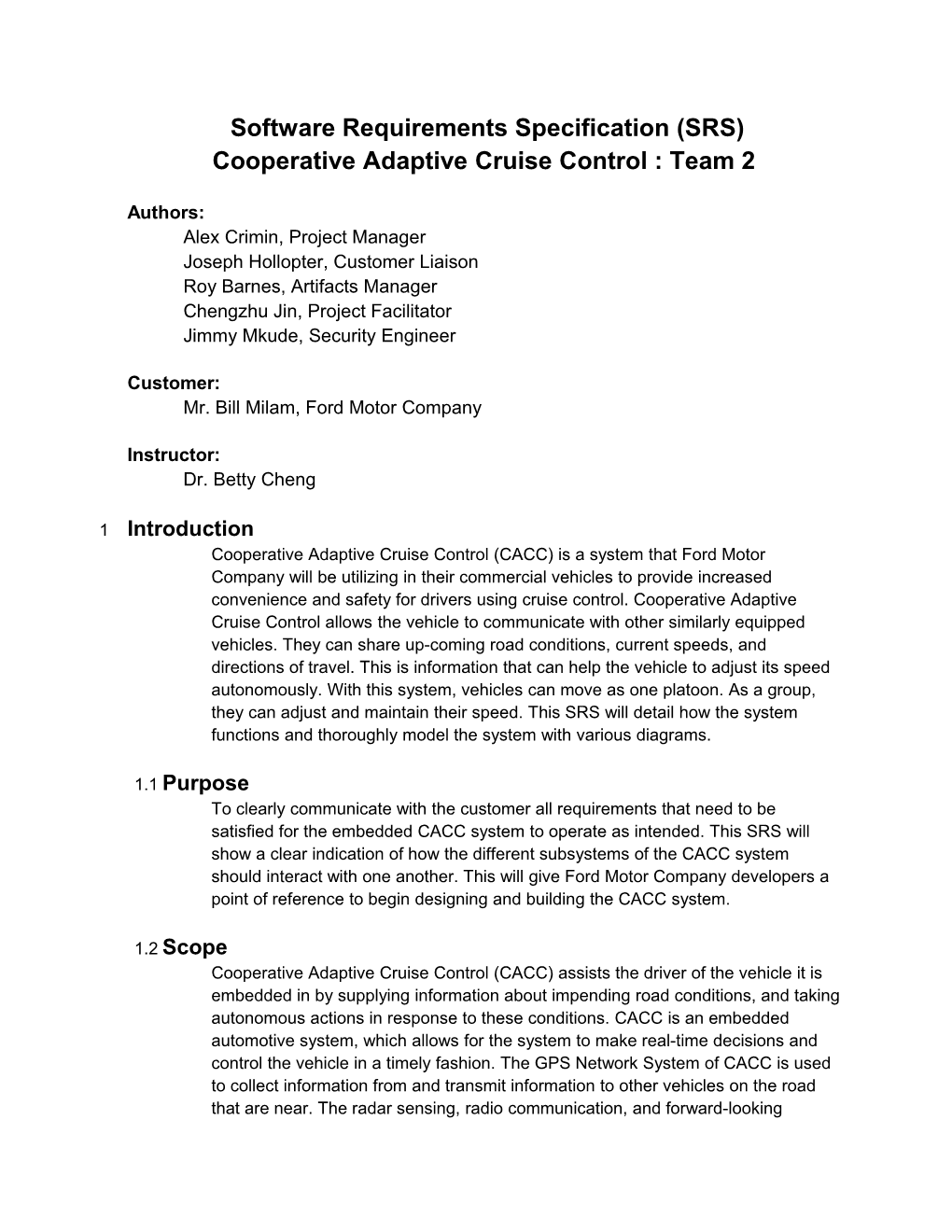 Software Requirements Specification (SRS) s1