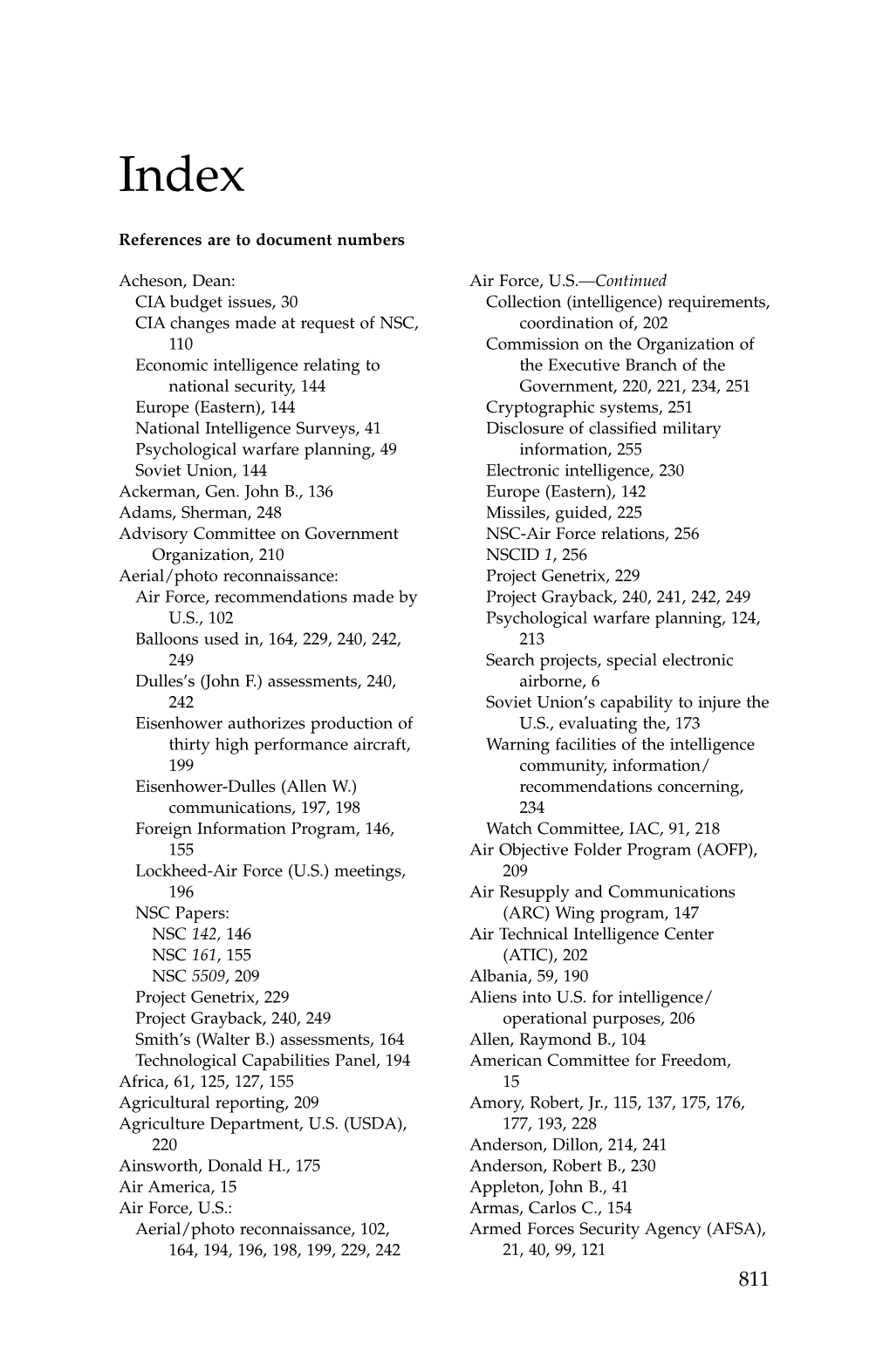 CIA Budget Issues, 30 CIA Changes Made at Request of NSC, 110