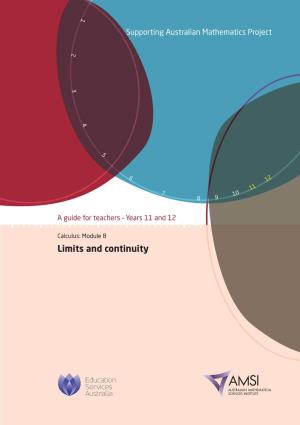 Limits and Continuity Limits and Continuity – a Guide for Teachers (Years 11–12)