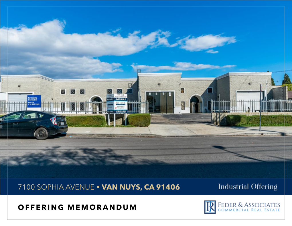 7100 Sophia Avenue Van Nuys, Ca 91406