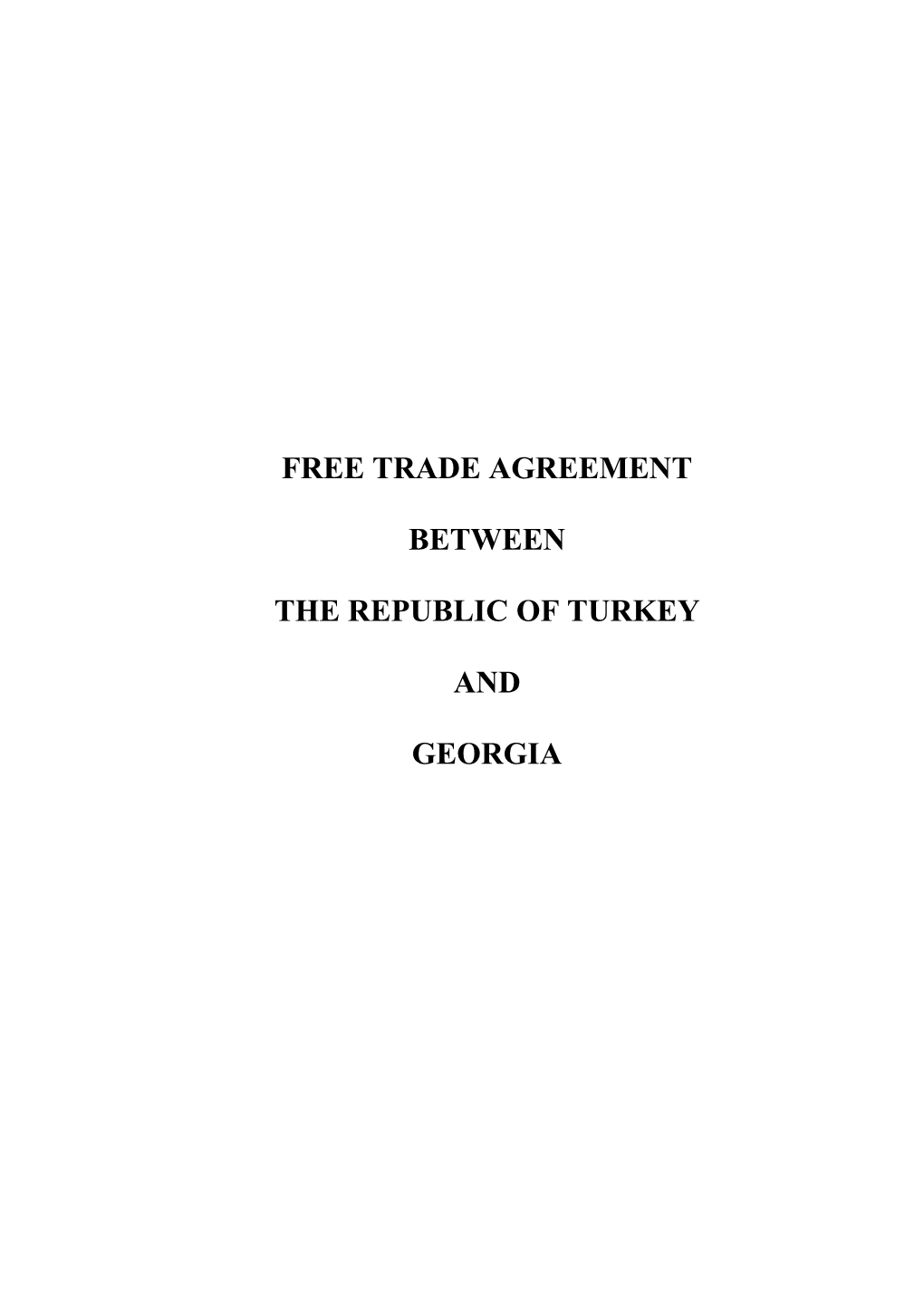 Free Trade Agreement