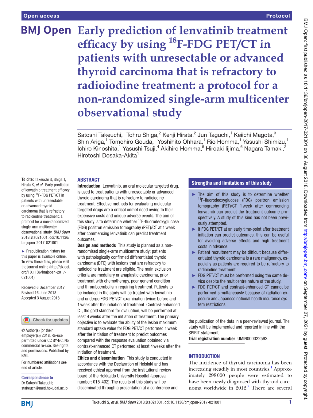 Early Prediction of Lenvatinib Treatment Efficacy by Using 18F-FDG PET/CT in Patients with Unresectable Or Advanced Thyroid Carc