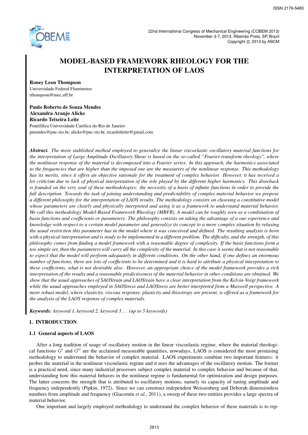 Model-Based Framework Rheology for the Interpretation of Laos