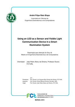 Using an LED As a Sensor and Visible Light Communication Device in a Smart Illumination System