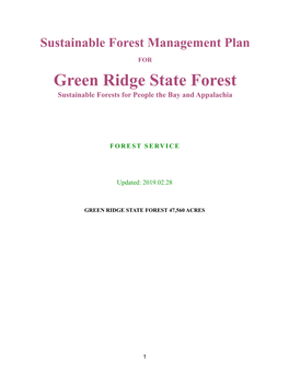 Green Ridge State Forest Sustainable Forests for People the Bay and Appalachia