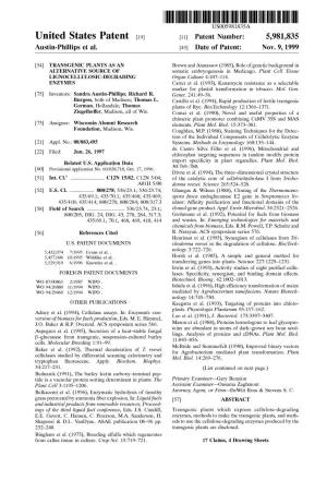 United States Patent (19) 11 Patent Number: 5,981,835 Austin-Phillips Et Al