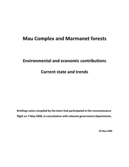 Mau Complex – Importance, Threats and Way Forward