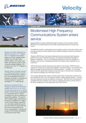 October 2009 Boeing Australia & South Pacific Modernised High Frequency