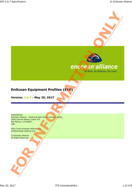 Enocean Equipment Profiles (EEP)