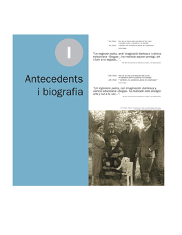 Antecedents I Biografia