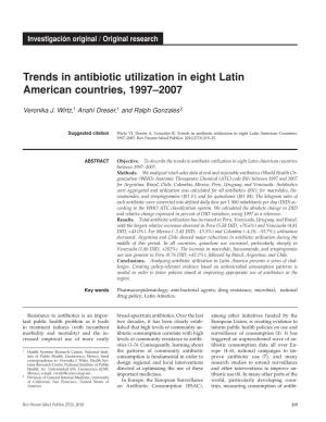 Trends in Antibiotic Utilization in Eight Latin American Countries, 1997–2007