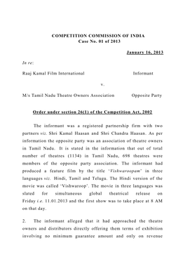 Raaj Kamal Film International Informant V. M/S Tami